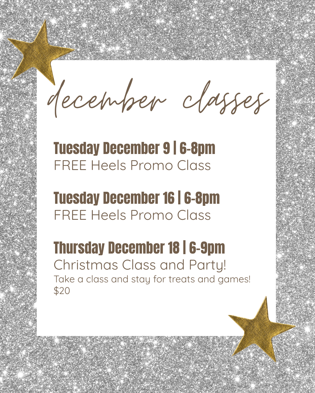 December Classes